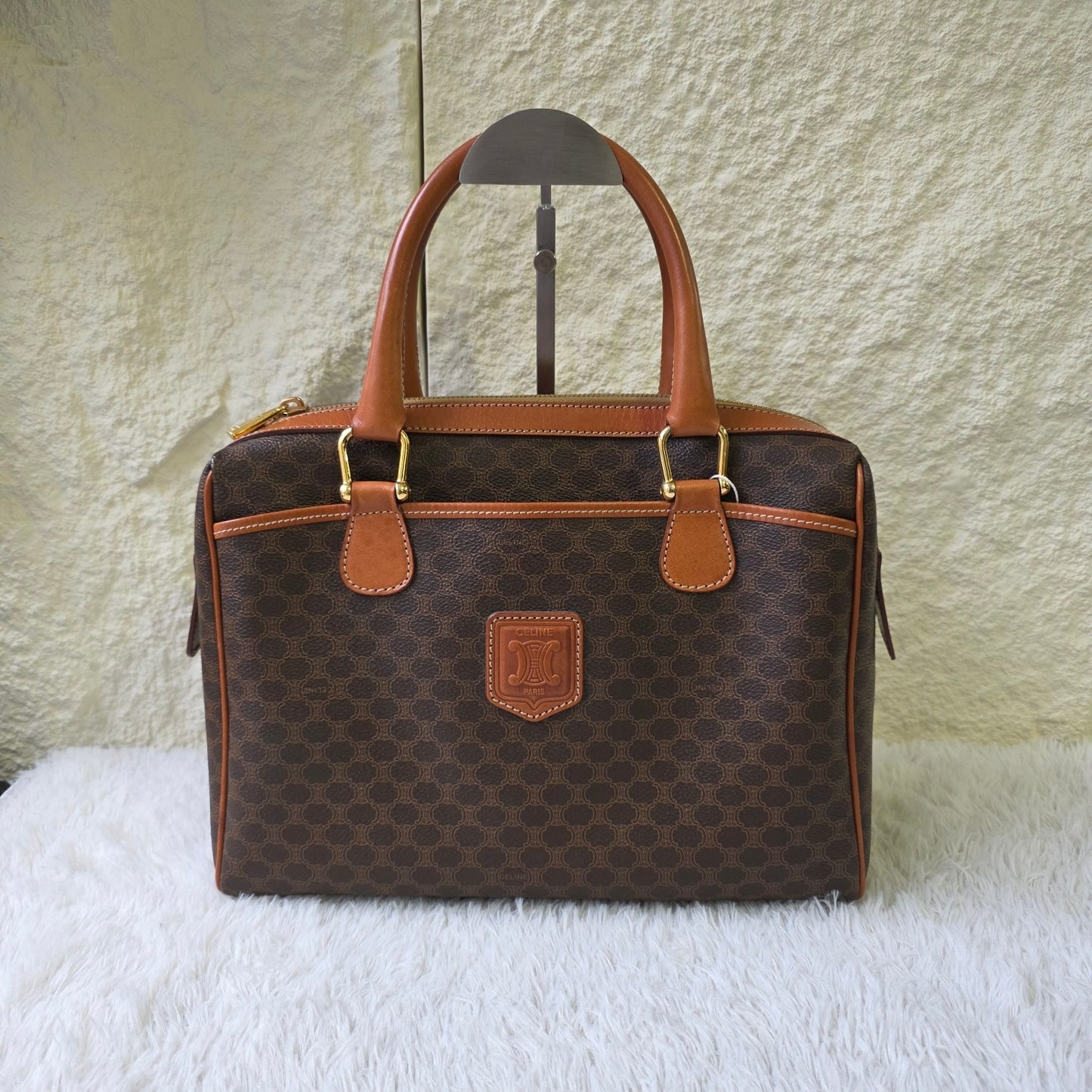 CELINE Macadam Canvas Boogie Handbag (Pre-owned)