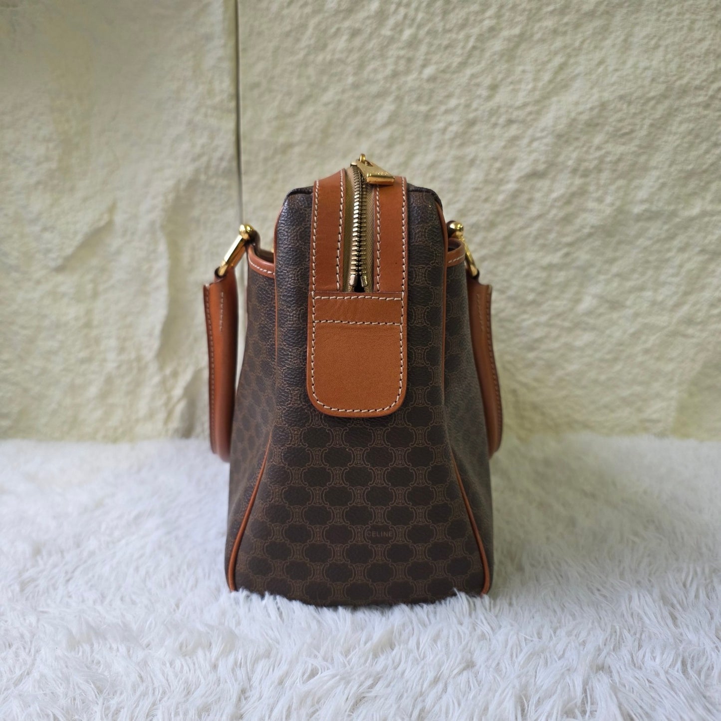 CELINE Macadam Canvas Boogie Handbag (Pre-owned)