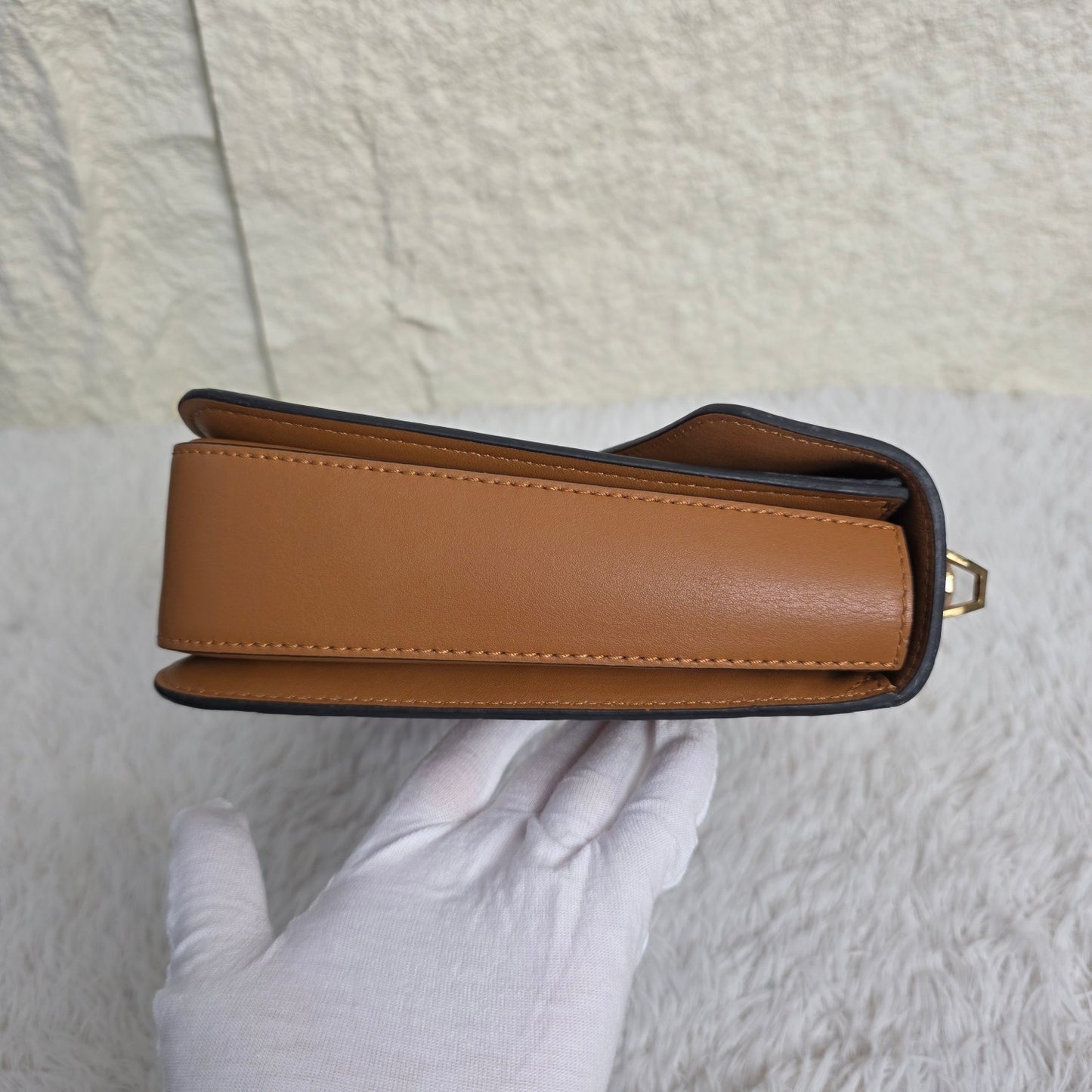 MCM Cognac Visetos Tracy Shoulder Bag (Pre-owned)