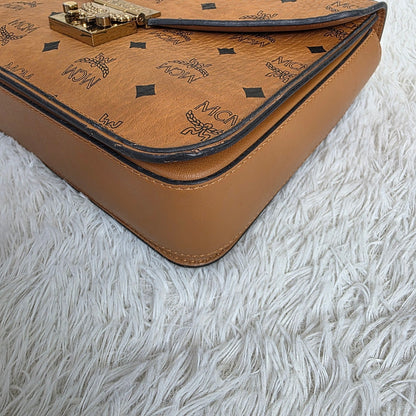 MCM Cognac Visetos Tracy Shoulder Bag (Pre-owned)