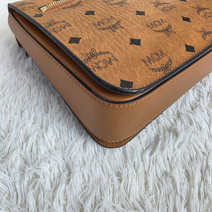 MCM Cognac Visetos Tracy Shoulder Bag (Pre-owned)