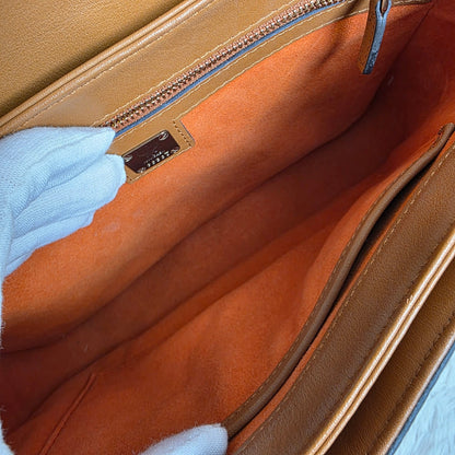 MCM Cognac Visetos Tracy Shoulder Bag (Pre-owned)