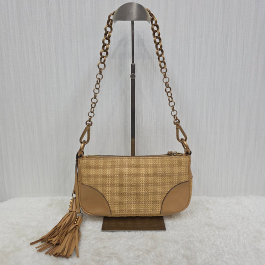 Prada Woven Leather Fringe Bag (Pre-owned)