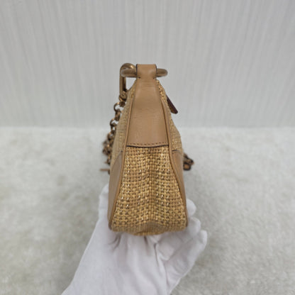 Prada Woven Leather Fringe Bag (Pre-owned)