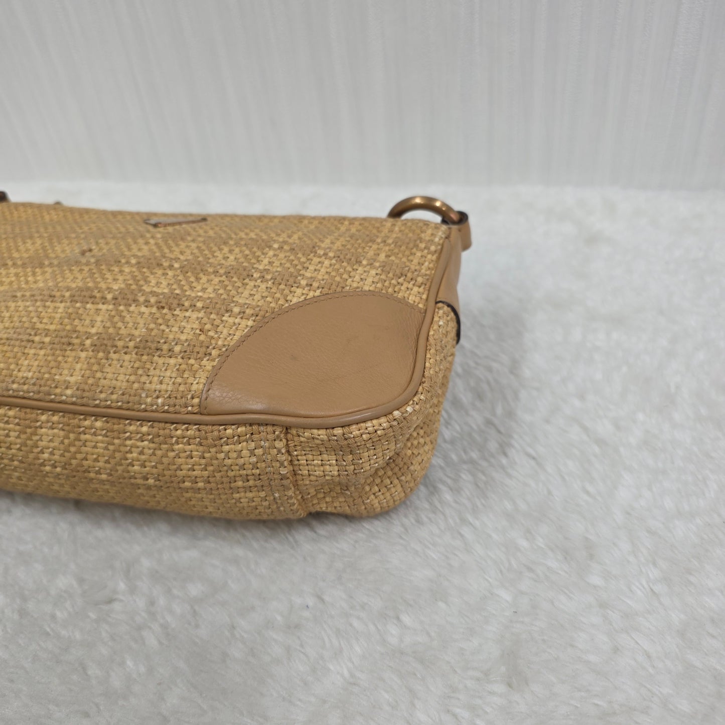 Prada Woven Leather Fringe Bag (Pre-owned)