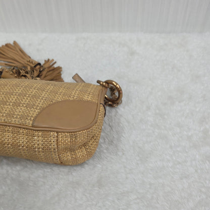 Prada Woven Leather Fringe Bag (Pre-owned)