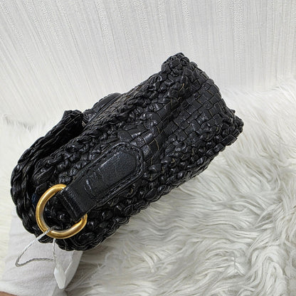 Prada Madras Woven Leather Flap Bag (Pre-owned)