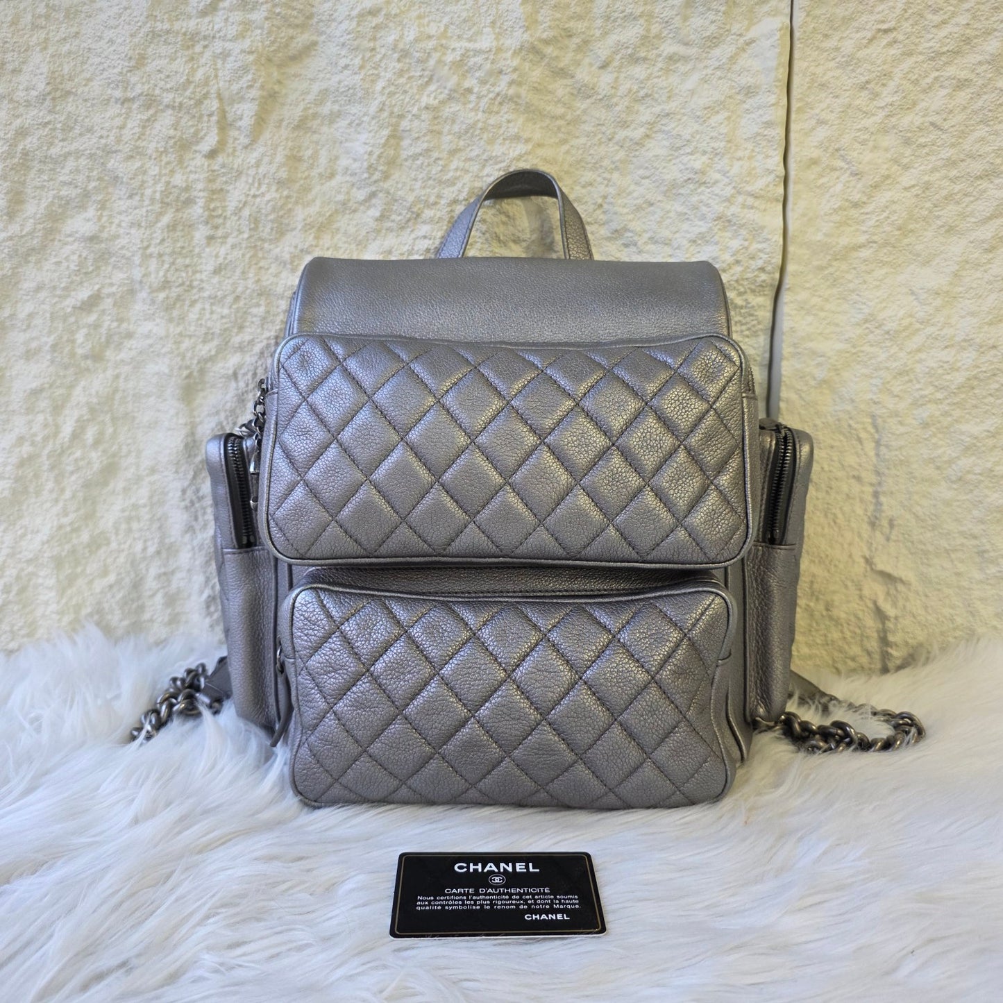 CHANEL Quilted Leather Backpack (Pre-Owned)
