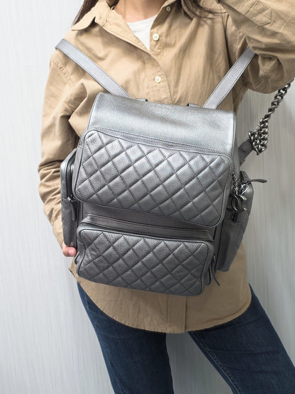 CHANEL Quilted Leather Backpack (Pre-Owned)