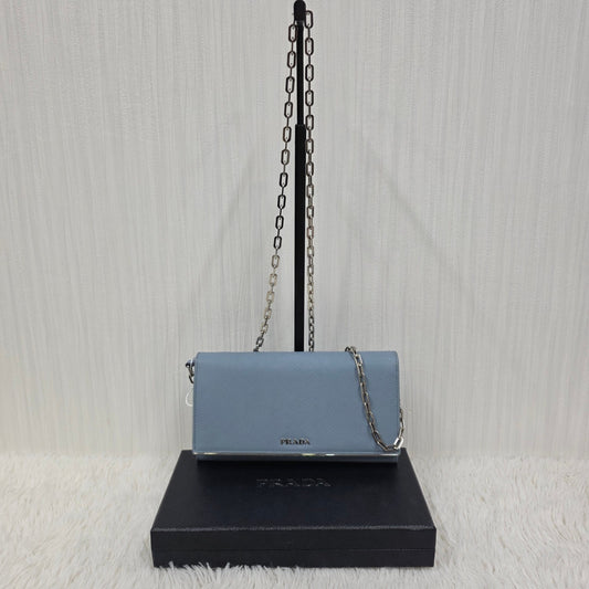 PRADA Saffiano Chain Wallet (Pre-Owned)