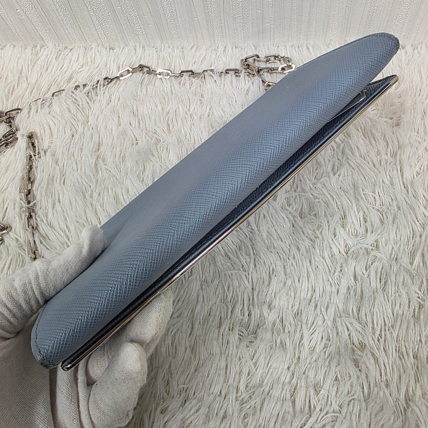 PRADA Saffiano 链条钱包（二手） 
