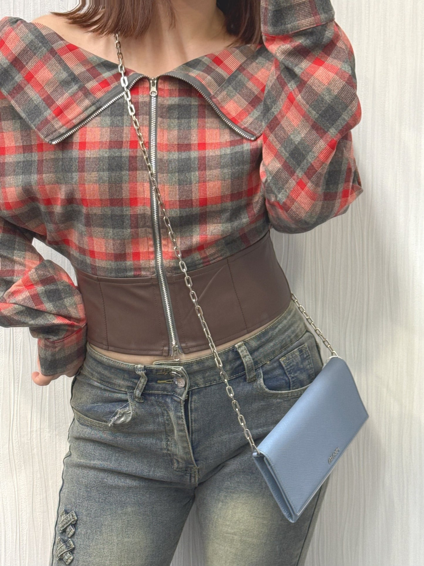 PRADA Saffiano 链条钱包（二手） 