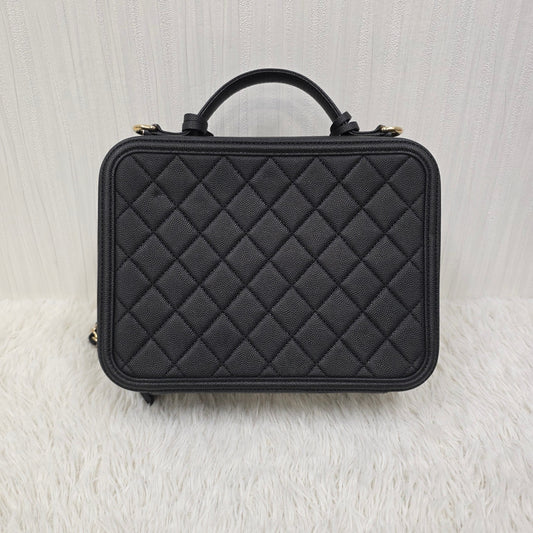 CHANEL CC Filigree Vanity Case Bag (Pre-Owned)
