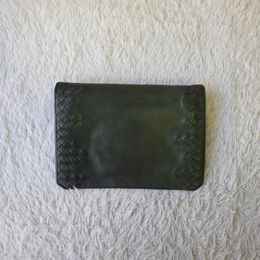 Bottega Veneta Beetle Clasp Intrecciato Clutch Handbag (Pre-Owned)