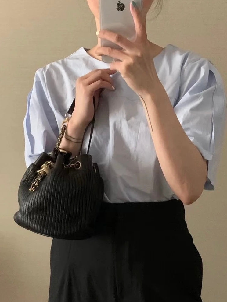 CHANEL Drawstring Bucket Chain Shoulder Handbag (Pre-Owned)