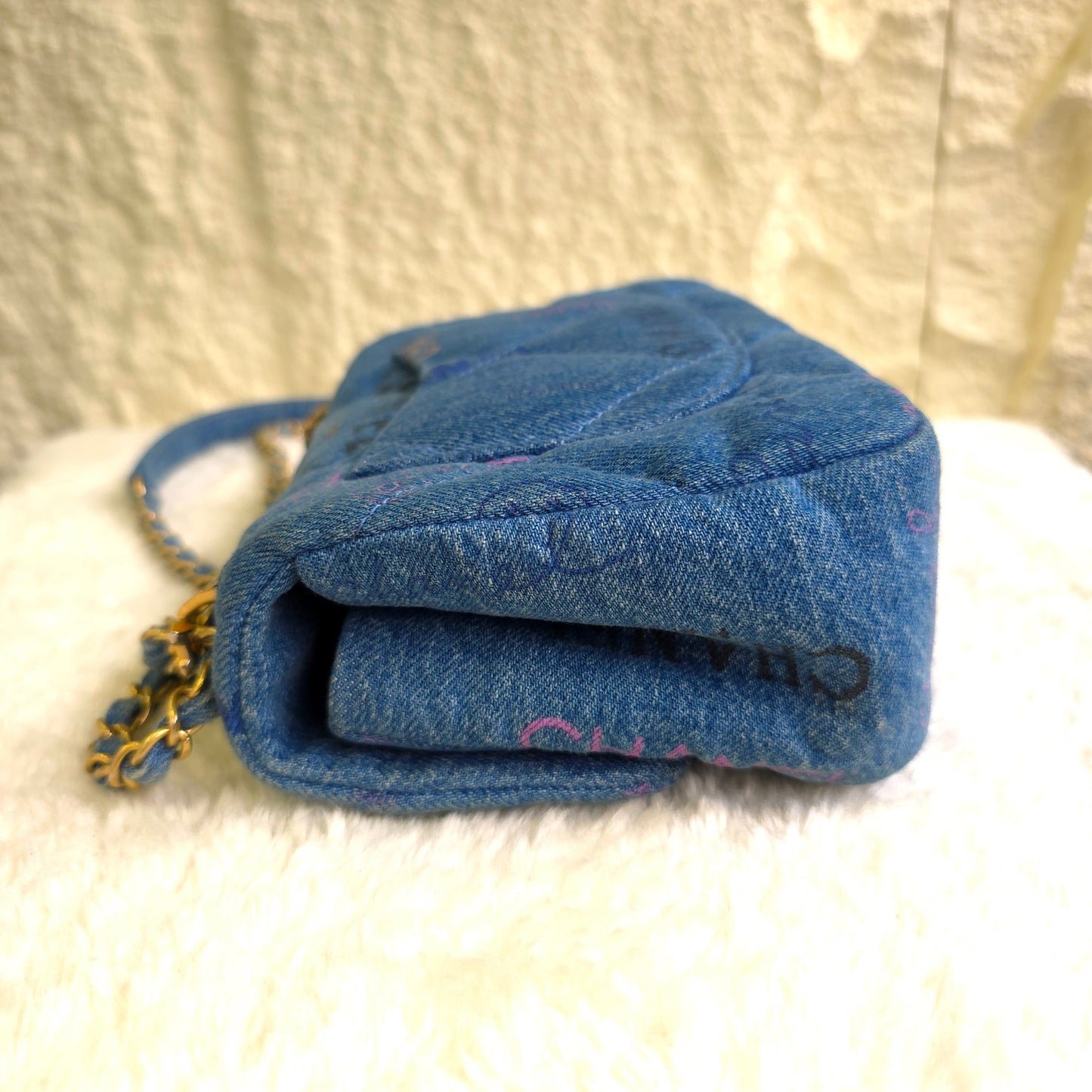 CHANEL Classic Flap Denim Graffiti Shoulder Bag (Pre-Owned)