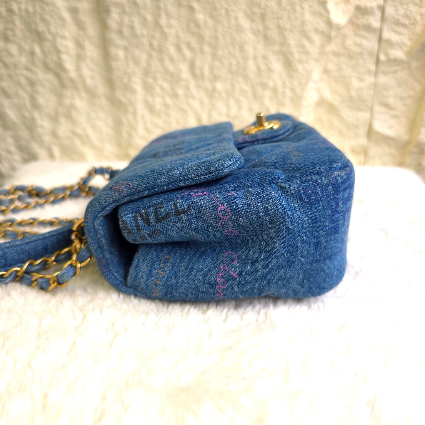 CHANEL Classic Flap Denim Graffiti Shoulder Bag (Pre-Owned)