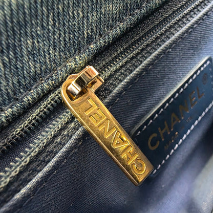 CHANEL Classic Flap Denim Graffiti Shoulder Bag (Pre-Owned)
