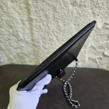 CHANEL Ultra Slim Chain Shoulder Bag Black Caviar Leather (Pre-Owned)