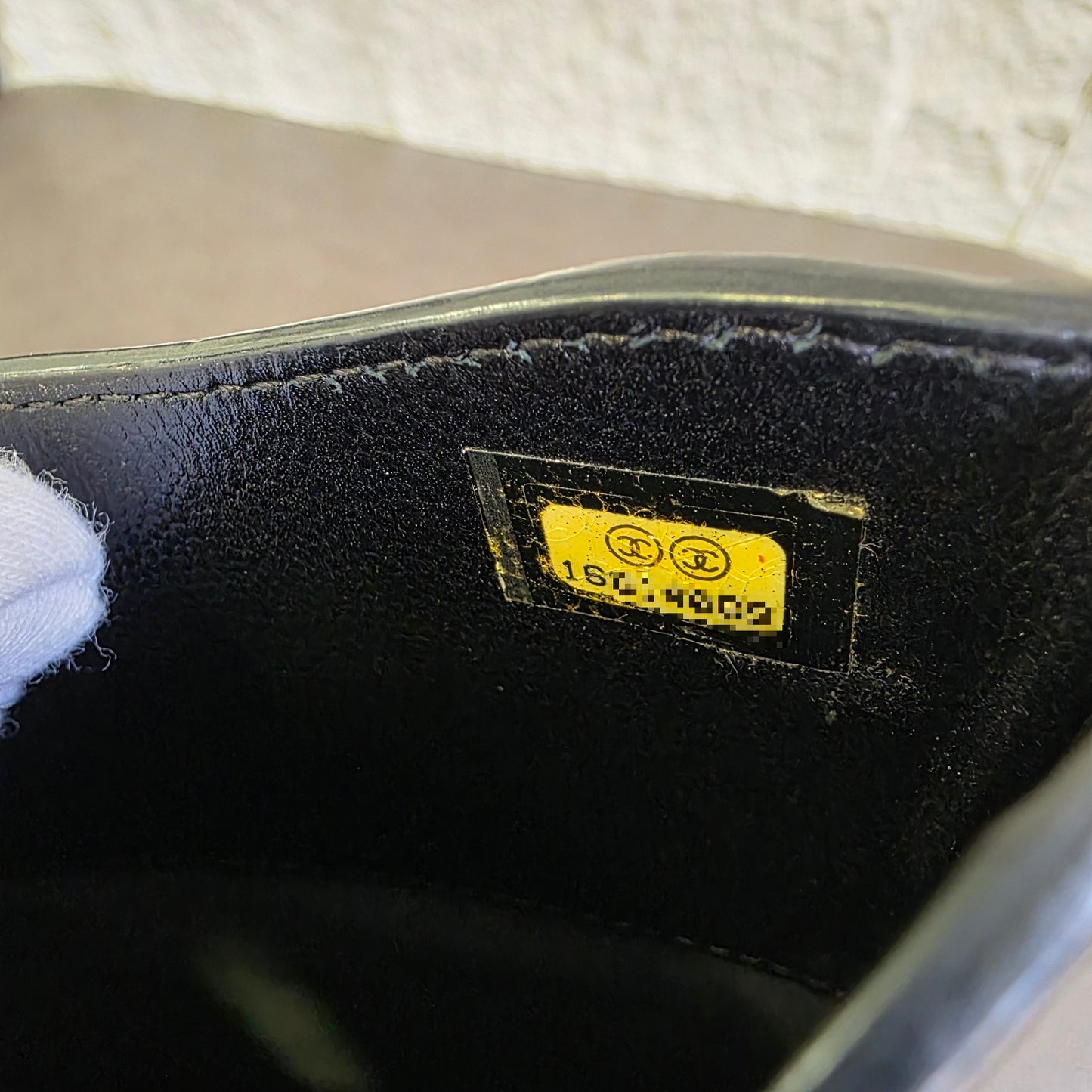CHANEL Ultra Slim Chain Shoulder Bag Black Caviar Leather (Pre-Owned)