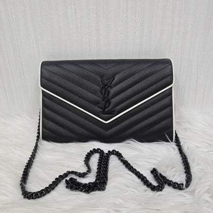 CHANEL Drawstring Bucket Bag Black Leather Chain Shoulder Bag (Pre-Owned)