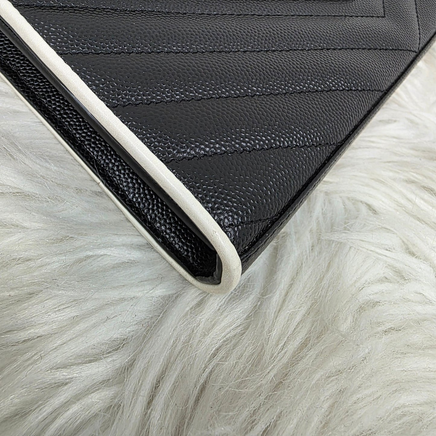CHANEL Drawstring Bucket Bag Black Leather Chain Shoulder Bag (Pre-Owned)