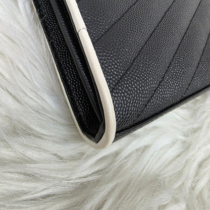 CHANEL Drawstring Bucket Bag Black Leather Chain Shoulder Bag (Pre-Owned)