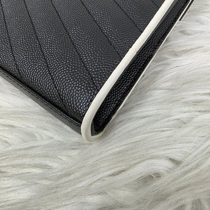 CHANEL Drawstring Bucket Bag Black Leather Chain Shoulder Bag (Pre-Owned)