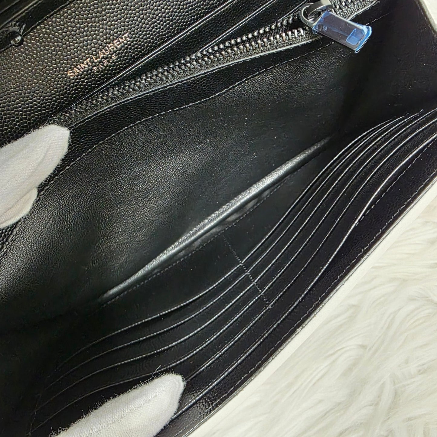 CHANEL Drawstring Bucket Bag Black Leather Chain Shoulder Bag (Pre-Owned)