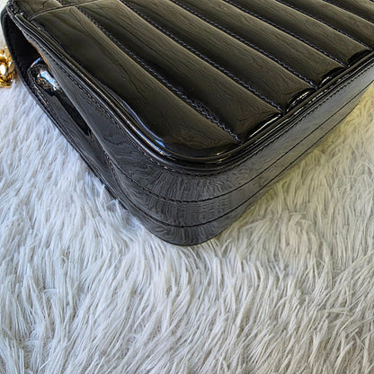 Saint Laurent Vicky Patent Leather Chain Shoulder Bag (Pre-Owned)