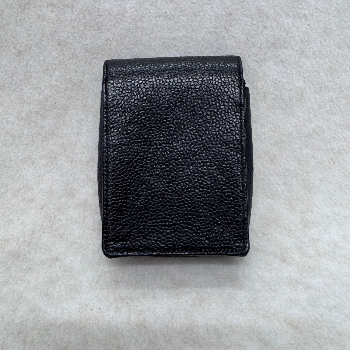 CHANEL Caviar Leather Mini Card Holder Pouch Black (Pre-Owned)