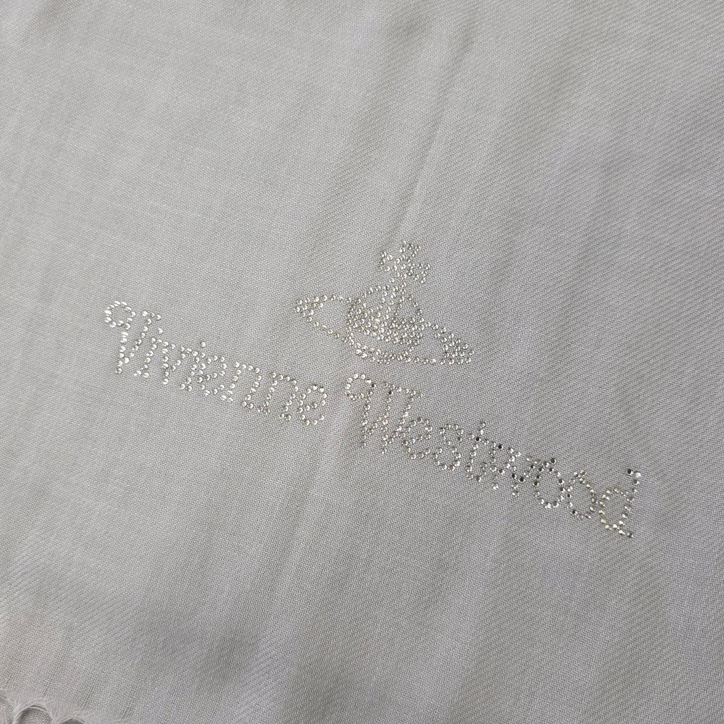 Vivienne Westwood Logo Embellished Light Grey Scarf (Pre-Owned)