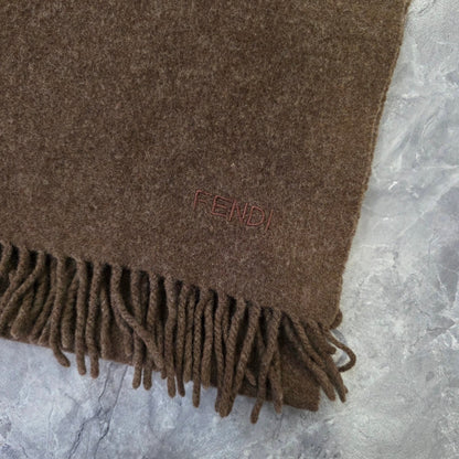 芬迪流苏羊绒围巾（二手） 