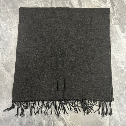 Fendi Logo Embroidered Fringe Scarf (Pre-Owned)
