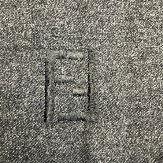 Fendi Logo Embroidered Fringe Scarf (Pre-Owned)