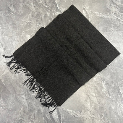 Fendi Logo Embroidered Fringe Scarf (Pre-Owned)