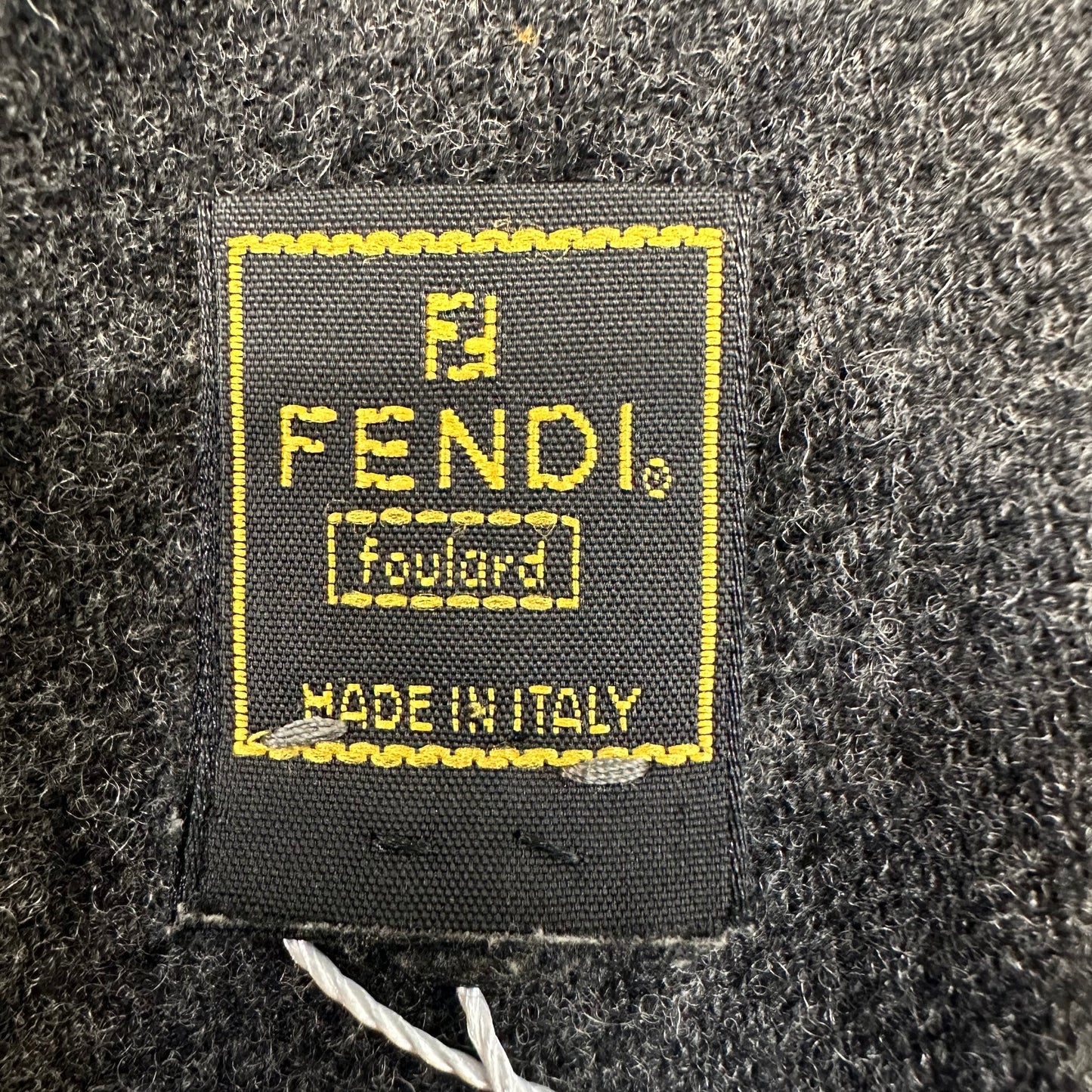 Fendi Logo Embroidered Fringe Scarf (Pre-Owned)