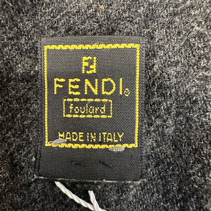 Fendi Logo Embroidered Fringe Scarf (Pre-Owned)