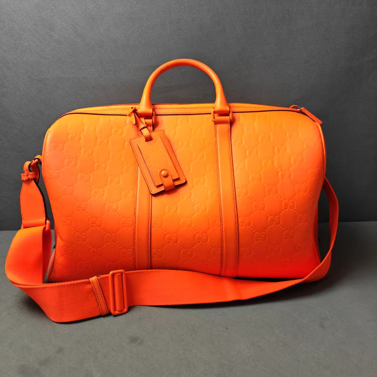 GUCCI Embossed GG Leather Travel Bag (Pre-Owned)