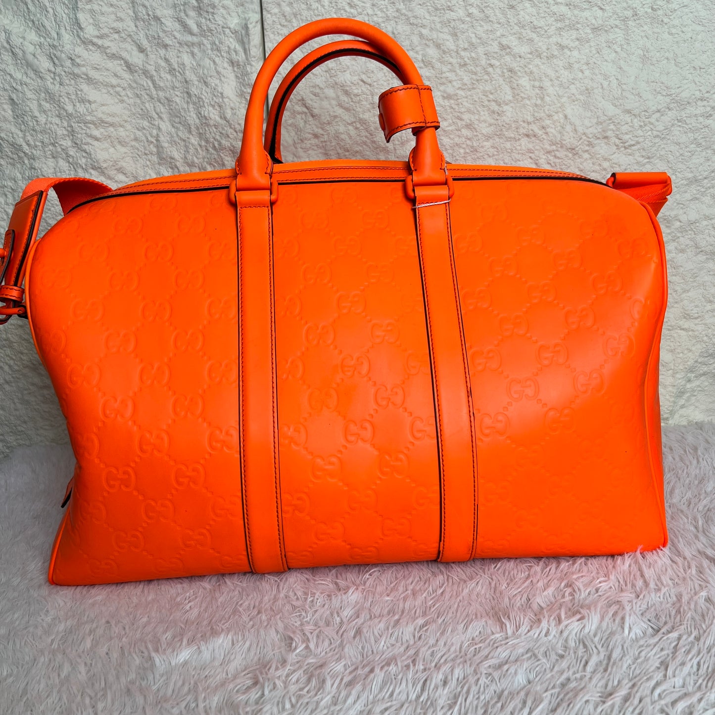 GUCCI Embossed GG Leather Travel Bag (Pre-Owned)