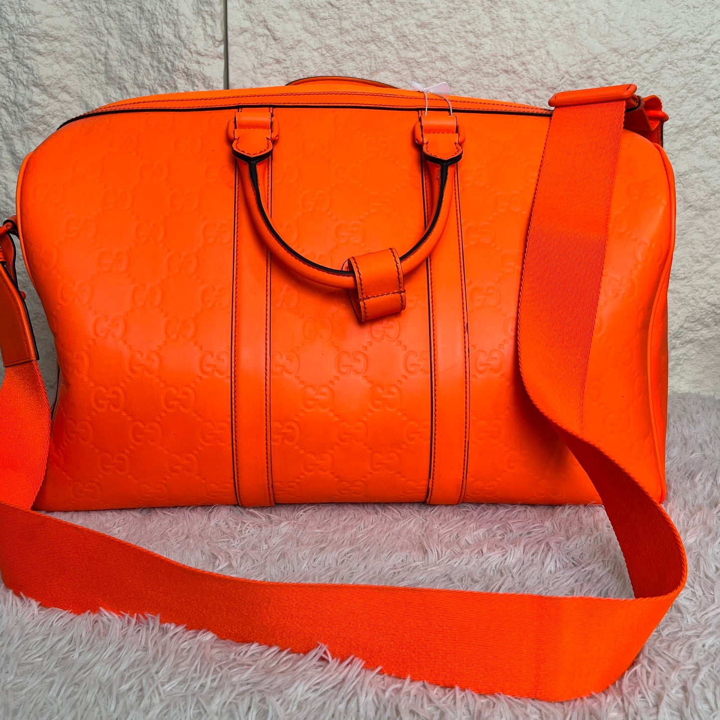GUCCI Embossed GG Leather Travel Bag (Pre-Owned)