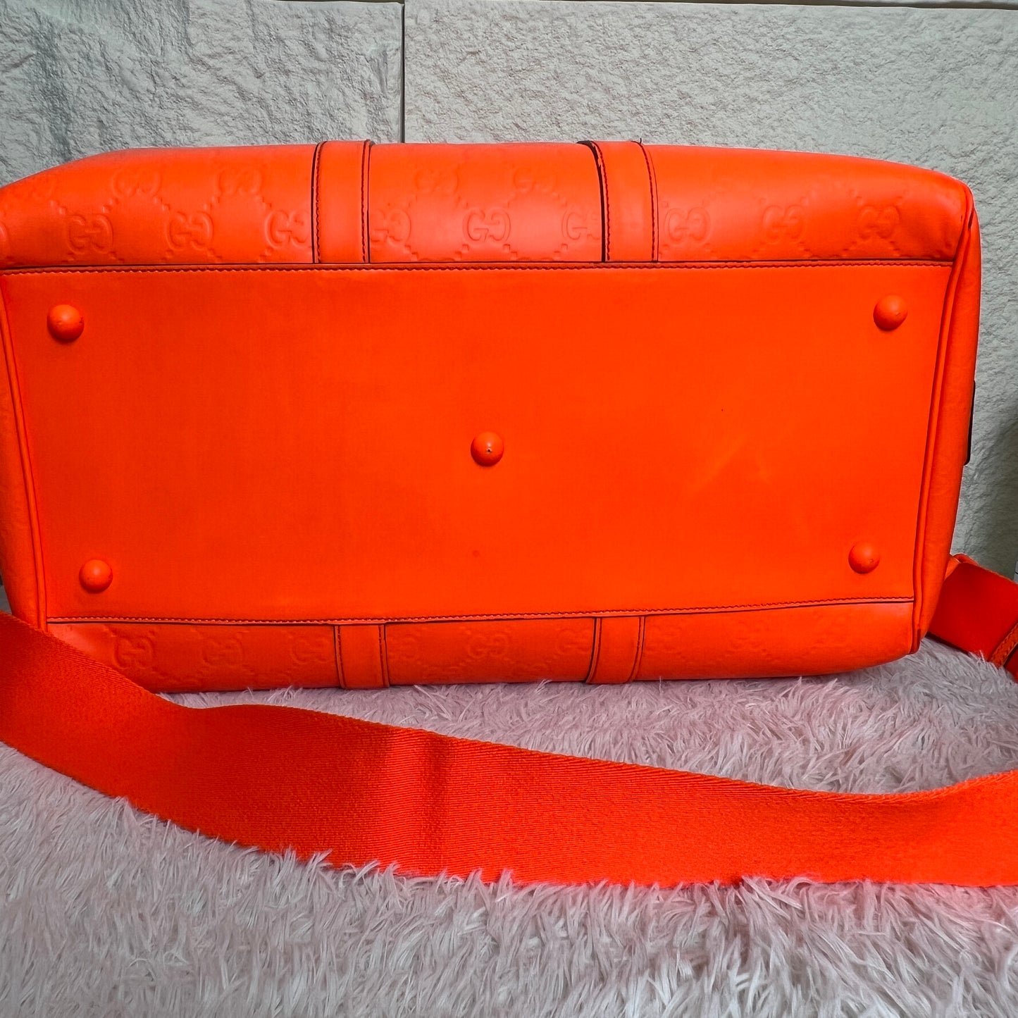 GUCCI Embossed GG Leather Travel Bag (Pre-Owned)