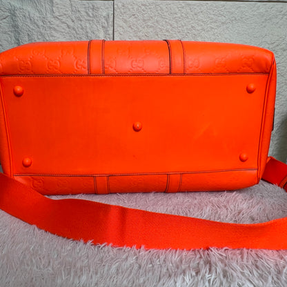 GUCCI Embossed GG Leather Travel Bag (Pre-Owned)