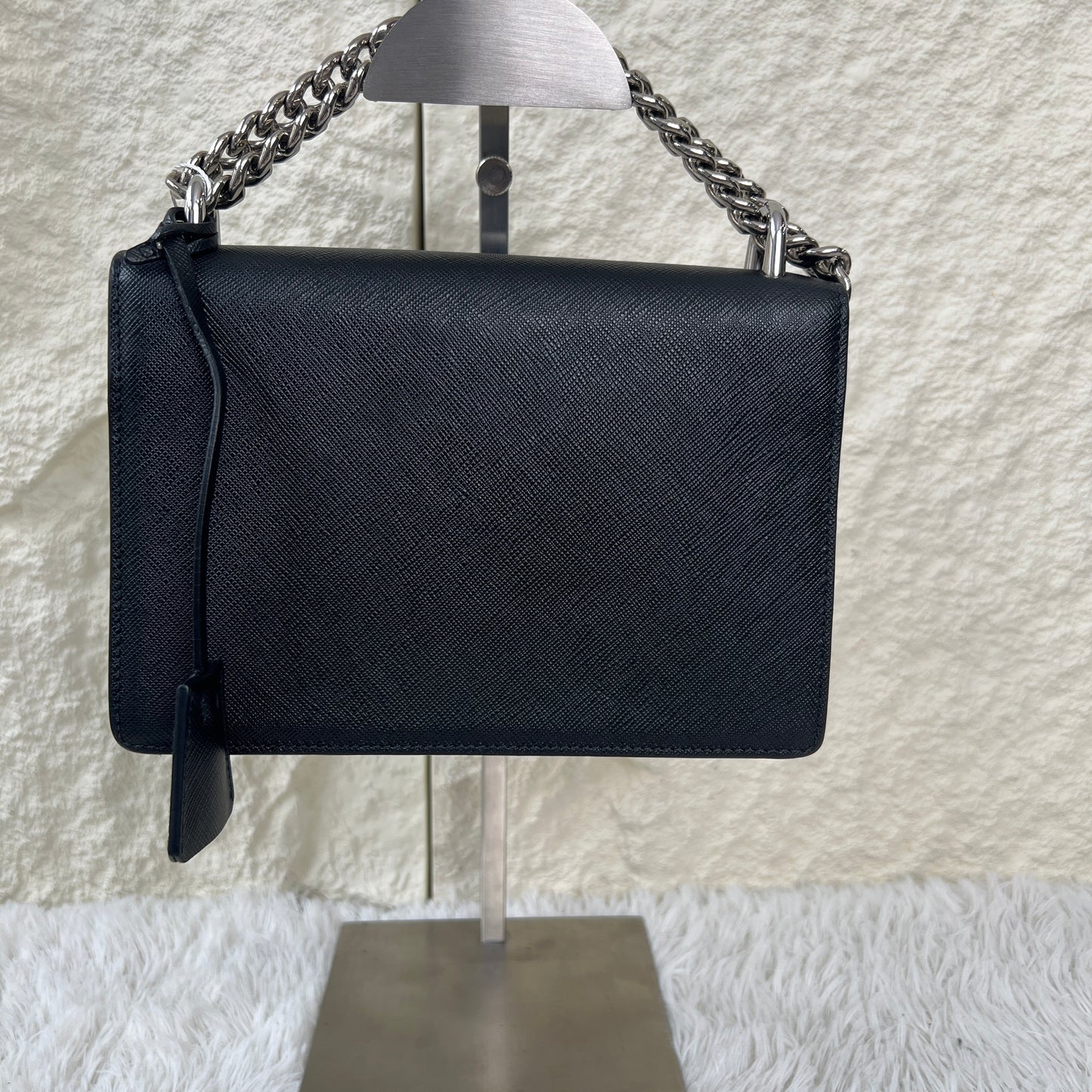 PRADA Saffiano Leather Chain Shoulder Bag (Pre-Owned)