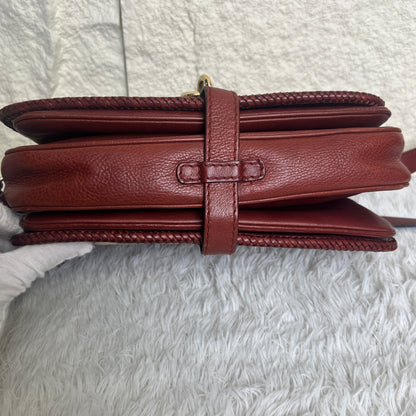 Gucci GG帆布翻盖单肩包（二手） 