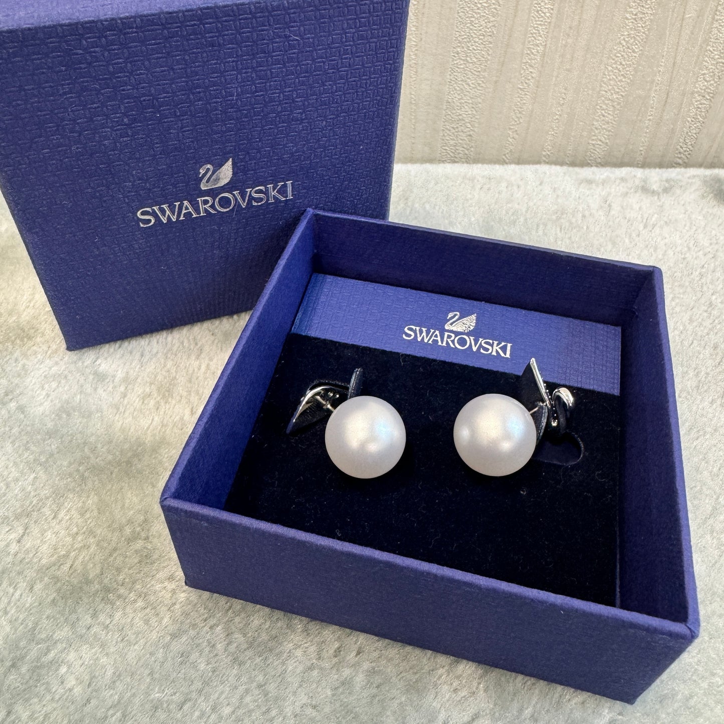 Swarovski Pearl Clip Earrings (Pre-Owned)