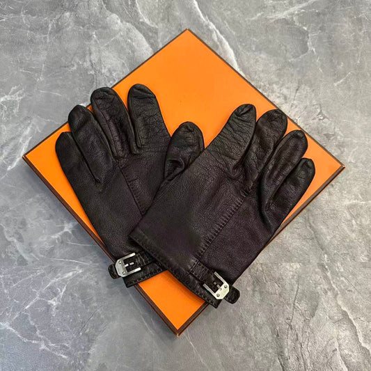 Hermès Kelly Buckle Leather Gloves (Pre-owned)