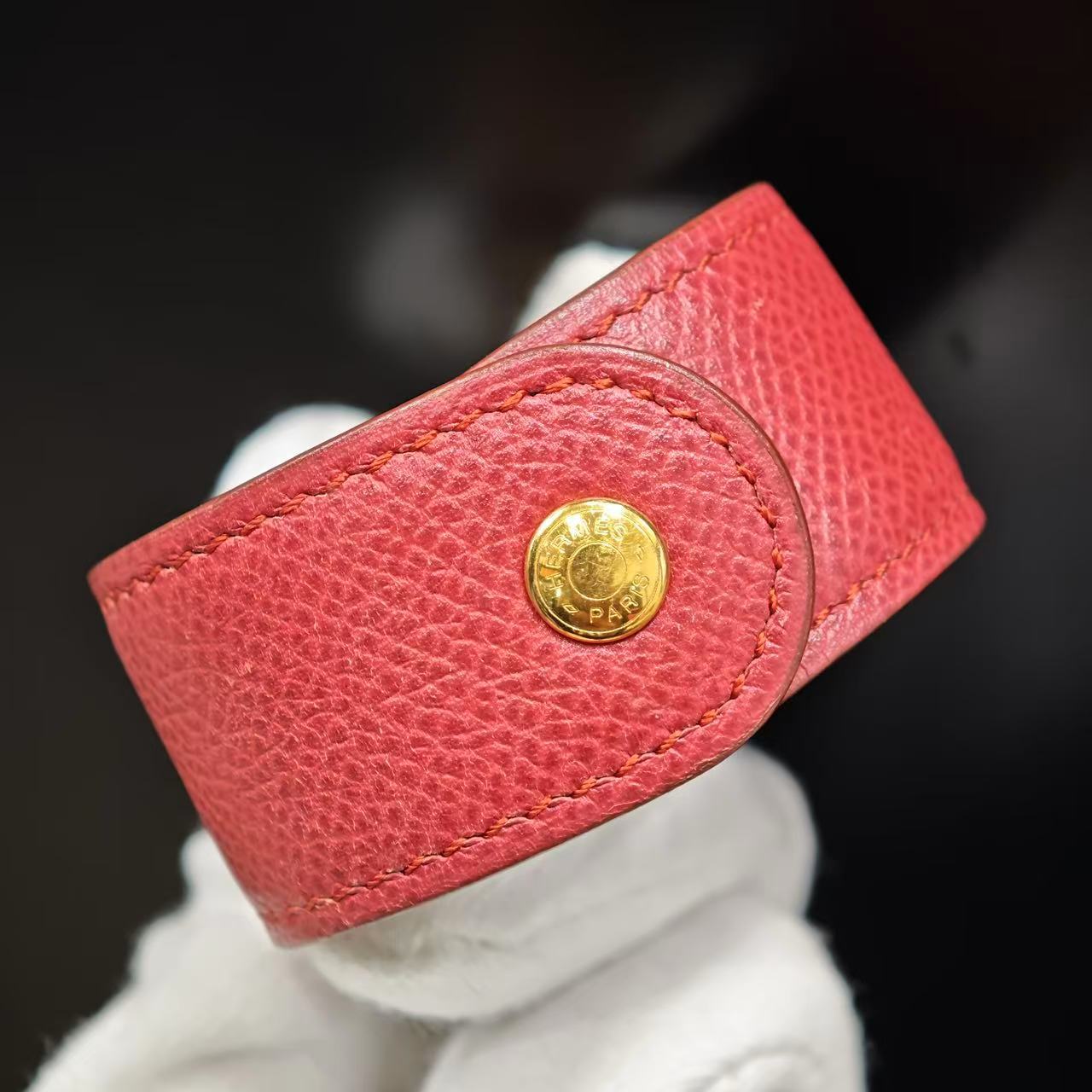 Hermès Wide Leather Bracelet (Pre-Owned)