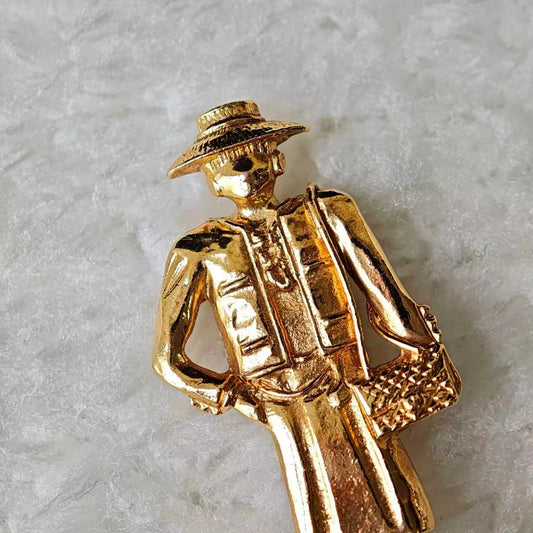 CHANEL Vintage Gabrielle Figure Brooch (Pre-Owned)