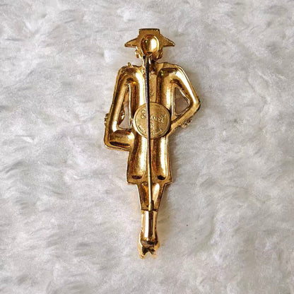 CHANEL Vintage Gabrielle Figure Brooch (Pre-Owned)